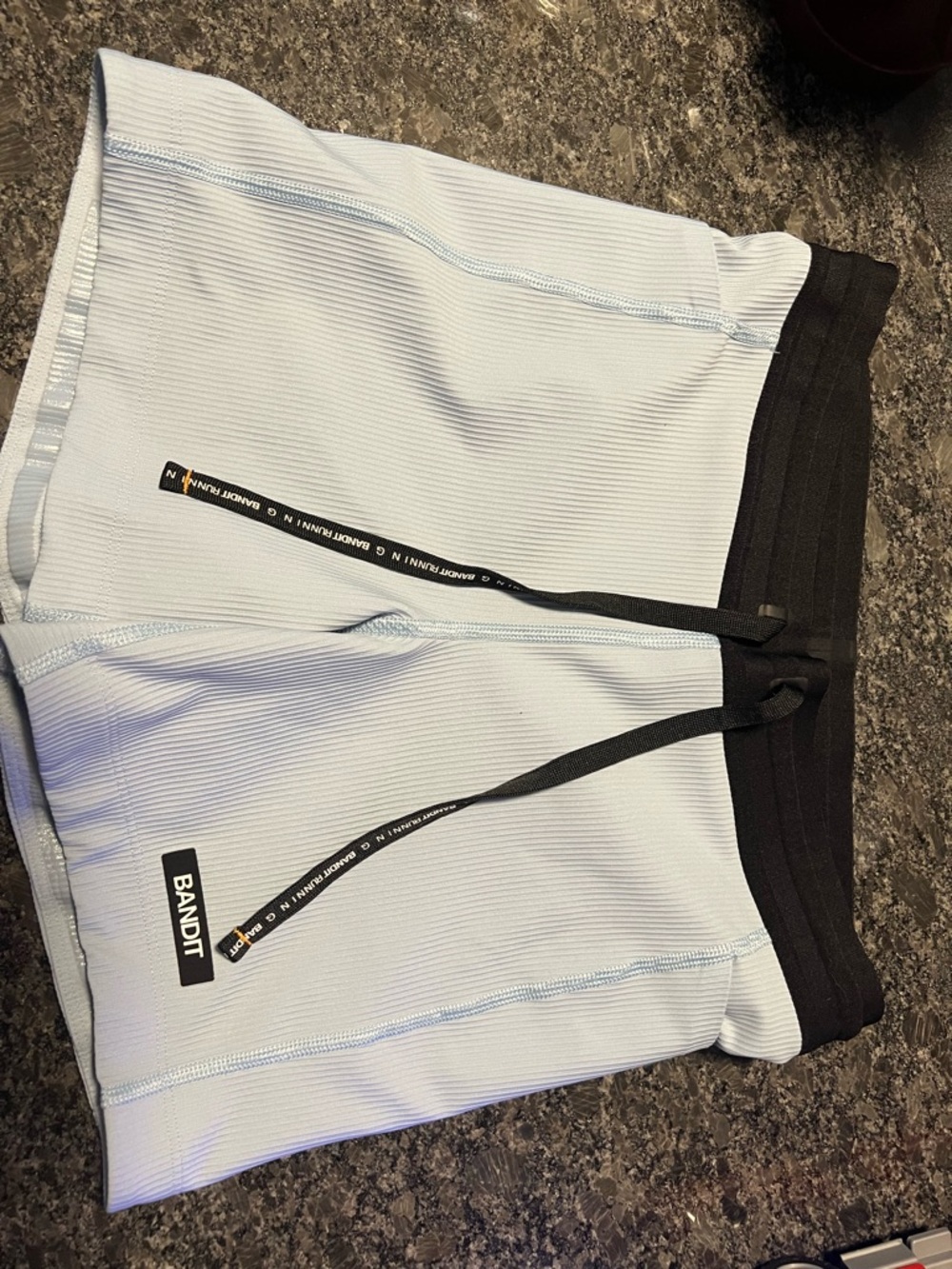 Bandit Women's Light Blue Athletic Shorts with Black Waistband